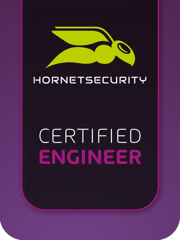 Hornetsecurity Certified Engineer badge